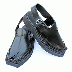 Hand Stitched Black Kaptaan Chappal