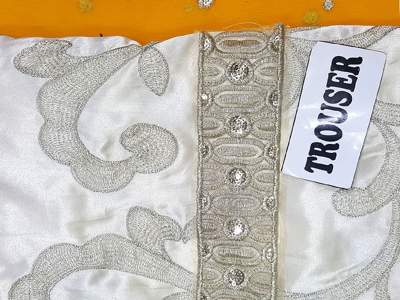 Embroidered Chiffon Yellow Mehndi Dress